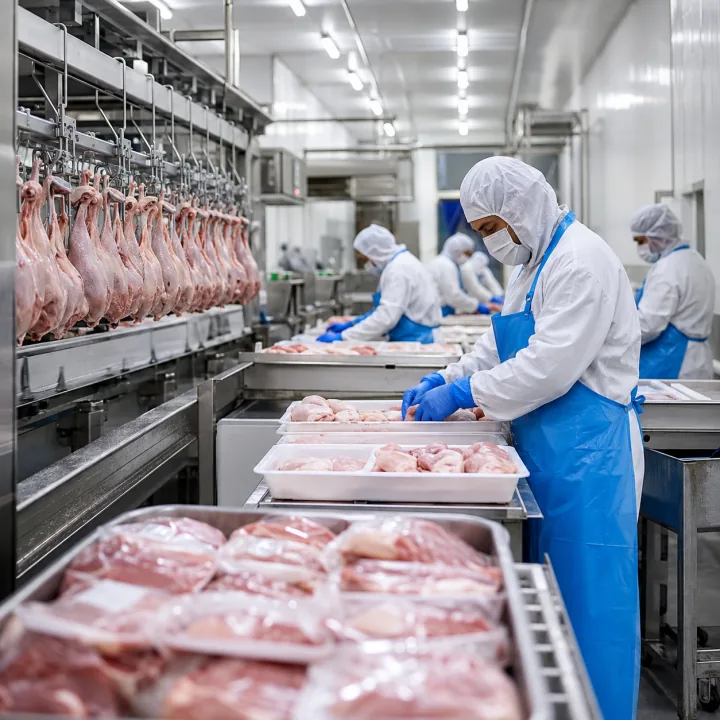 Meat and poultry processing refrigeration